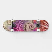 Groovy Abstracte Digitale Funky Boho Spiraal Fract Persoonlijk Skateboard (Horizontaal)