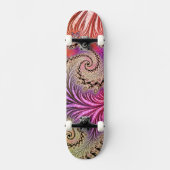 Groovy Abstracte Digitale Funky Boho Spiraal Fract Persoonlijk Skateboard (Voorkant)