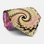Groovy Abstracte Digitale Funky Boho Spiraal Fract Stropdas (Opgerold)