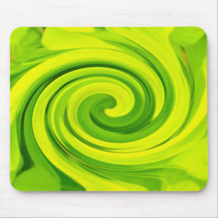 Groovy Abstracte Groene Vloeibare Kunst Wervelende Muismat