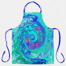 Groovy Abstracte Oceaan Blauwe en Groene Vloeibare