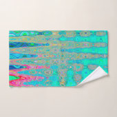 Groovy Abstracte Retro Rainbow Atomic Waves Bad Handdoek (Handdoek)