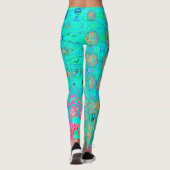 Groovy Abstracte Retro Rainbow Atomic Waves Leggings (Achterkant)