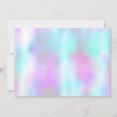 Groovy Abstracte Script Save the Date Roze Blauw Kaart (Achterkant)