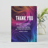 Groovy Abstracte Swirls en Cirkels Cool Bedankkaart (Staand voorkant)