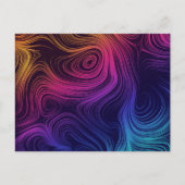 Groovy Abstracte Swirls en Cirkels Cool Briefkaart (Voorkant)