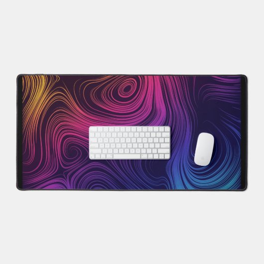 Groovy Abstracte Swirls en Cirkels Cool Bureaumat (Keyboard & Muis)