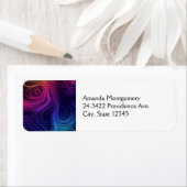 Groovy Abstracte Swirls en Cirkels Cool Etiket (Insitu)