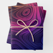 Groovy Abstracte Swirls en Cirkels Cool Inpakpapier Vel (In situ)