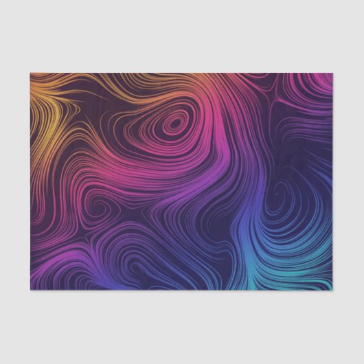 Groovy Abstracte Swirls en Cirkels Cool Tissuepapier (Voorkant)