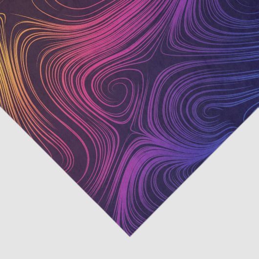 Groovy Abstracte Swirls en Cirkels Cool Tissuepapier (Detail)