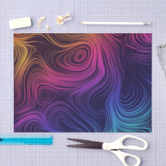 Groovy Abstracte Swirls en Cirkels Cool Tissuepapier (Craft)