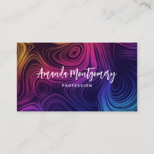 Groovy Abstracte Swirls en Cirkels Cool Visitekaartje