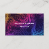Groovy Abstracte Swirls en Cirkels Cool Visitekaartje (Voorkant)