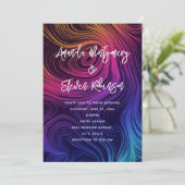 Groovy Abstracte wervelingen en cirkels Patroon br Kaart (Staand voorkant)