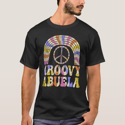 Groovy Abuela 70s Aesthetic Nostalgia 1970's Mexic T-shirt (Voorkant)