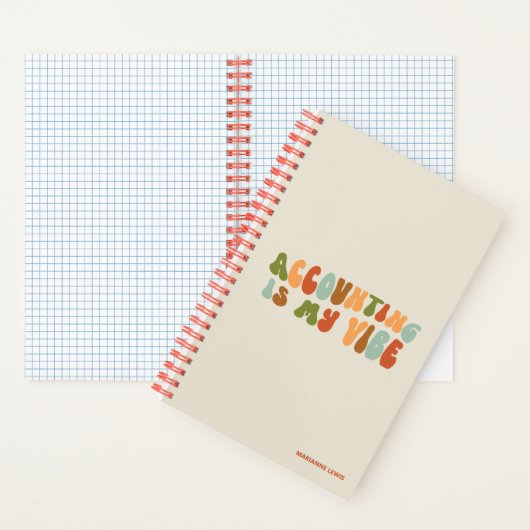 Groovy Accounting is mijn vibe, CPA, accountant Notitieboek (Binnen)