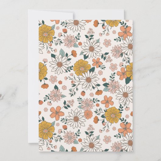 Groovy Afstudeerder: Far Out Afstuderen Invitation Kaart (Achterkant)