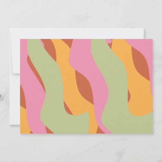 Groovy Afstuderen Foto Bold Invitation Kaart (Achterkant)