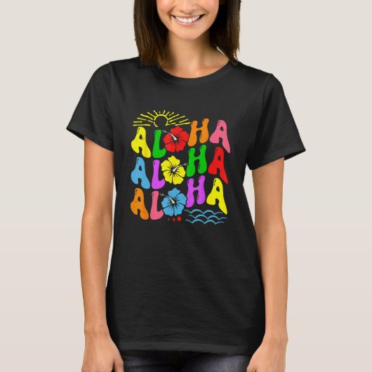 Groovy Aloha Hawaii Beach Summer Vacation Family C T-shirt (Voorkant)