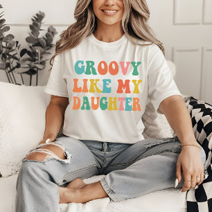 Groovy Als Mijn Dochter T-shirt, Moeder en Dochter T-shirt