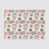 Groovy and Bright Pink and Green Retro Holiday Tissuepapier (Voorkant)