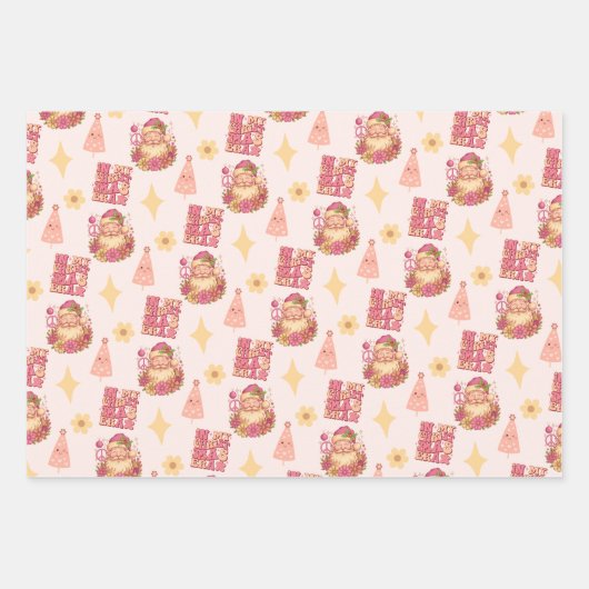 Groovy and Bright Santa Inpakpapier Vel (Voorkant 2)