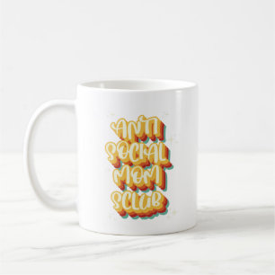 Groovy anti-social Moms Club mammie retro Funny Koffiemok