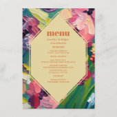 Groovy Art Deco Trouwschilderij Menu (Voorkant)