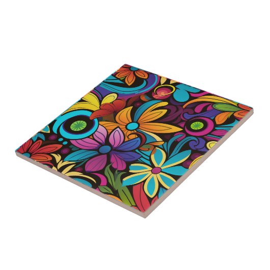 Groovy Art Keramische Tegel Tegeltje (Zijkant)