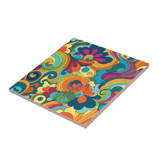 Groovy Art Keramische Tegel Tegeltje (Zijkant)