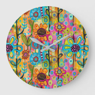 Groovy Art Wall Clock Grote Klok