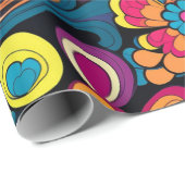 Groovy Art Wrapping Paper Cadeaupapier (Rol Hoek)