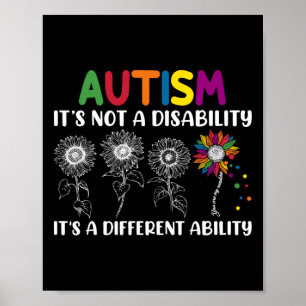 Groovy Autism Awareness Month Zonnebloem Anders Poster