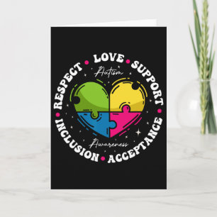 Groovy Autisme Bewustzijn Respecteer Liefde Steun Kaart