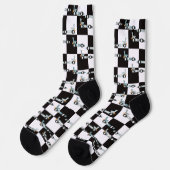 Groovy Autoracing Retro Race Patroon Sokken (Links)