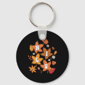 Groovy Autumn NICU Verpleegster Maple Leaf Herfst  Sleutelhanger (Voorkant)