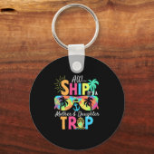 Groovy Aw Ship Het Is Een Moeder Dochter Trip Vaka Sleutelhanger (Voorkant)