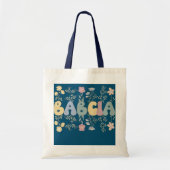 Groovy Babcia Grandmoeder Flowers Babcia Grandma Tote Bag (Voorkant)