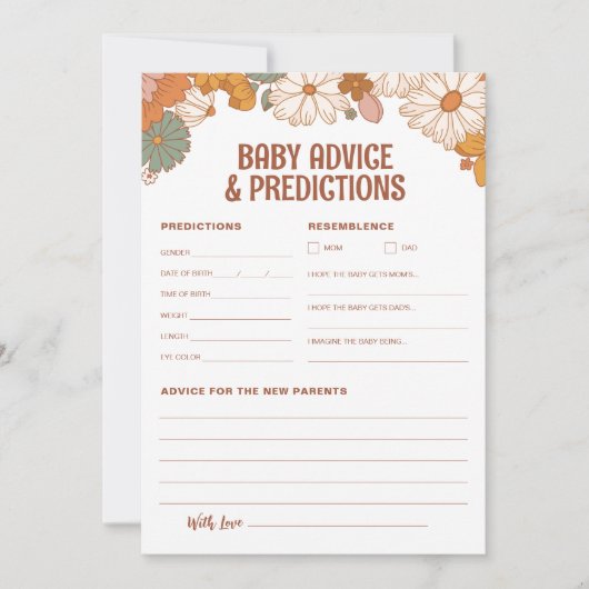 Groovy Baby Advies en voorspellingen Kaart (Voorkant)