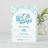 Groovy Baby Boho Arch Baby shower Kaart (Staand voorkant)