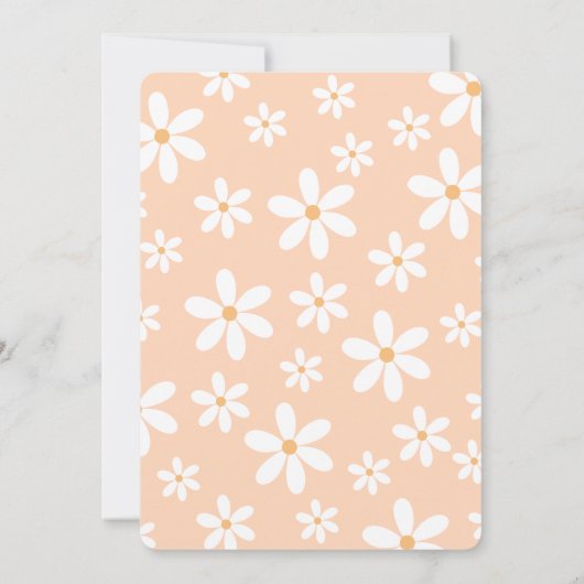 Groovy Baby Boho Arch Baby shower Kaart (Achterkant)