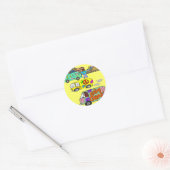 Groovy Baby Boomer voelen Ronde Sticker (Envelop)
