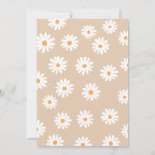 Groovy Baby Daisy 70s Retro Baby shower Kaart (Achterkant)