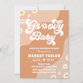 Groovy Baby Daisy Boho Hippy Vibes Baby shower in Kaart (Voorkant)