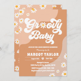 Groovy Baby Daisy Boho Hippy Vibes Baby shower in Kaart