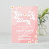 Groovy Baby Daisy Boho Hippy Vibes Baby shower Kaart (Staand voorkant)