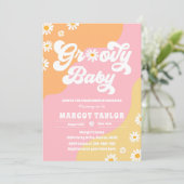 Groovy Baby Daisy Boho Hippy Vibes Baby shower Kaart (Staand voorkant)