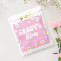 Groovy Baby Daisy Flower Floral Pink Baby shower