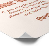 Groovy Baby Diaper Raffle Sign Poster (Hoek)